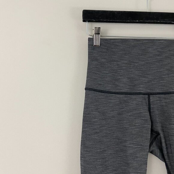 Lululemon Wunder Under Crop Hi-Rise Full-On Luxtreme Heathered Black Size 6 - Picture 5 of 7